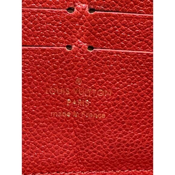#A43 Authentic Louis Vuitton zippy Empreinte red wallet - Picture 5 of 8